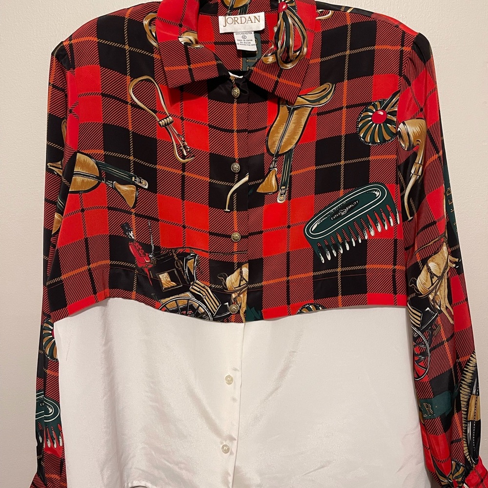Jordan Vintage Button Up Equestrian Shirt - Picture 4 of 8
